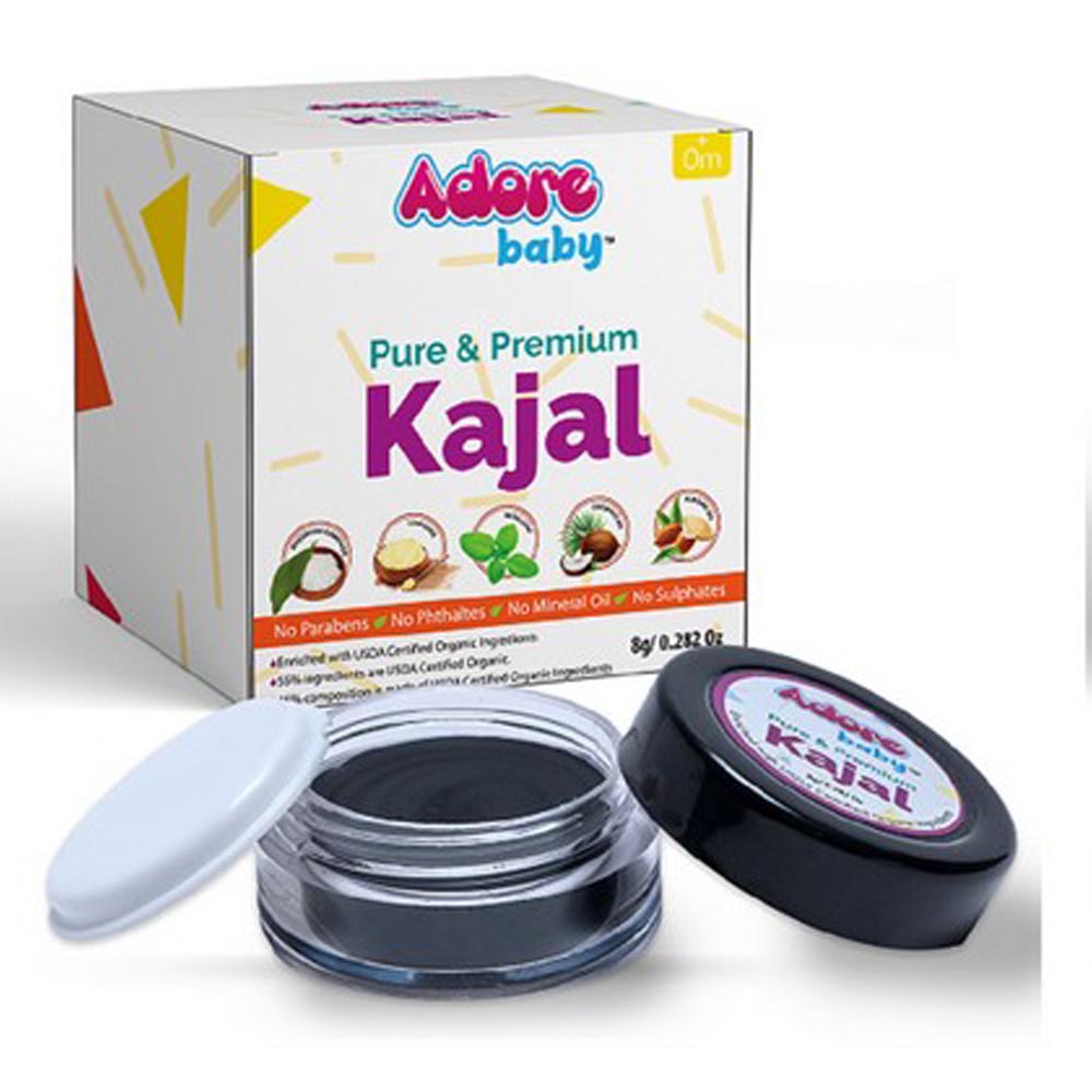 Adore Pure & Premium Kajal USDA Certified Organic Ingredients – 8 g