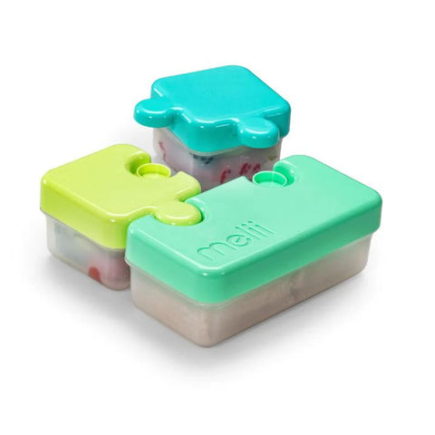 Melii Blue Puzzle Food Containers