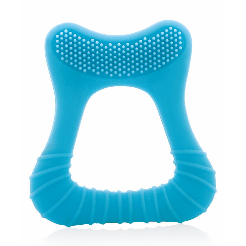 Blue Tooth Shape Silicone Teether With Carry Case