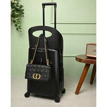 Load image into Gallery viewer, Miamily Midnight Black Ride-On Trolley Carry-On Luggage- 18 Inches
