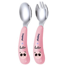 Load image into Gallery viewer, Animal Printed Stainless Steel Spoon &amp; Fork Set
