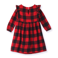 Load image into Gallery viewer, Red Embroidered Plaid Checked Dress
