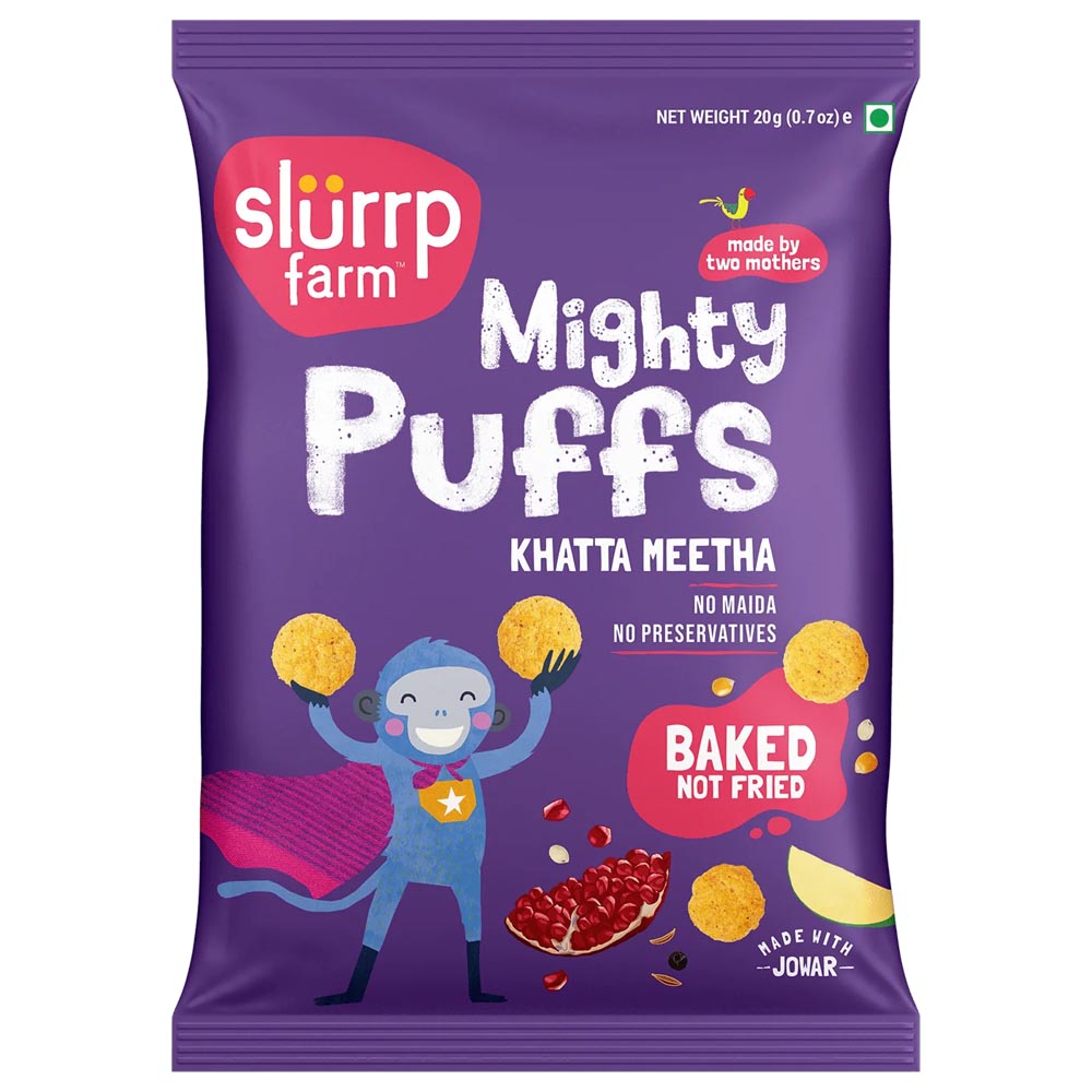 Slurrp Farm Khatta Meetha Mighty Puff - 20gm