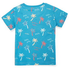 Load image into Gallery viewer, Blue Beach Theme Half Sleeves T-Shirt
