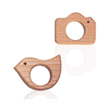 Load image into Gallery viewer, Baby Natural Steam Beech Wooden Teethers - Pack Of 2
