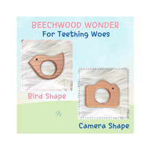 Load image into Gallery viewer, Baby Natural Steam Beech Wooden Teethers - Pack Of 2
