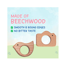 Load image into Gallery viewer, Baby Natural Steam Beech Wooden Teethers - Pack Of 2
