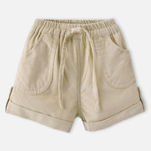 Load image into Gallery viewer, White Striped T-Shirt With Beige Corduroy Shorts
