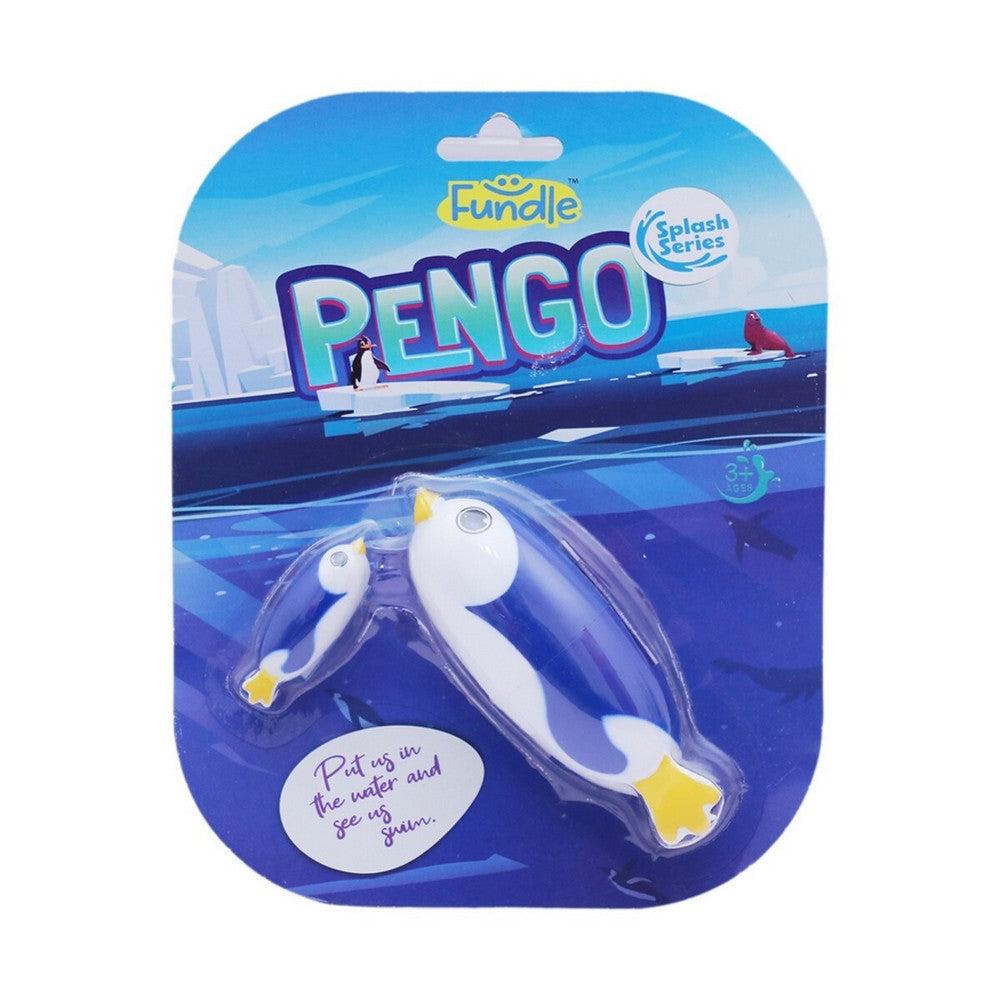 Blue Swimming Penguin Bath Toy