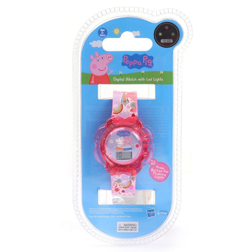Pink Peppa Pig Digital Watch With Led Light