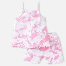 Load image into Gallery viewer, Pink Striped Sleeveless Top With Shorts Co-Ord Set
