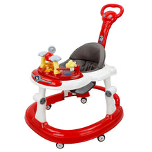 Load image into Gallery viewer, Red Steelbird Baby Walker With Parental Handle
