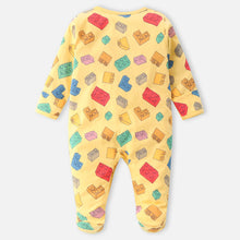 Load image into Gallery viewer, Yellow Full Sleeves Cotton Footsie
