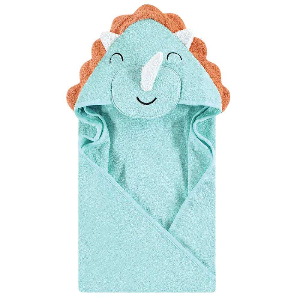 Sea Green Lion Baby Embroidered Hooded Towels