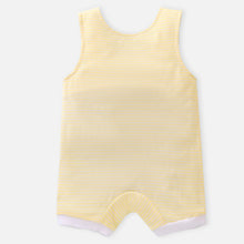 Load image into Gallery viewer, Yellow Striped Romper Dungaree With White T-Shirt
