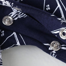 Load image into Gallery viewer, Navy Sailboats Printed Full Sleeves Footsie With Folded Mittens
