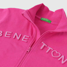 Load image into Gallery viewer, Pink Benetton Embossed High Neck Jacket
