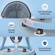 Load image into Gallery viewer, Blue 3 Level Height Adjustment 360° Joy Baby Walker
