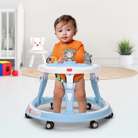 Blue 3 Level Height Adjustment 360° Joy Baby Walker