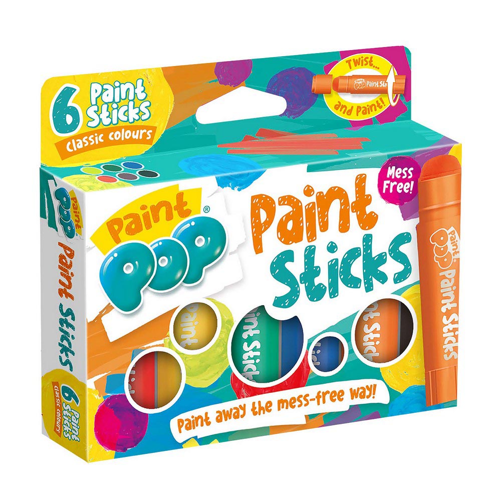 Paint Pop Classic Quick Dry Paint Sticks- 6 Pack