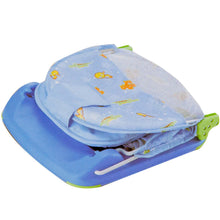 Load image into Gallery viewer, Blue Animal Printed Deluxe Baby Bather
