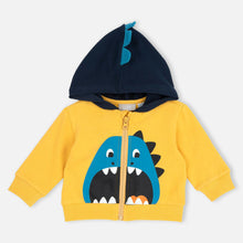 Load image into Gallery viewer, Yellow Dino Theme Hooded Winter Jacket
