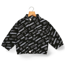 Load image into Gallery viewer, Black Typographic Printed Zip-Up Jacket With Joggers Co-Ord Set

