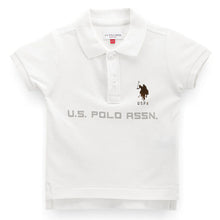 Load image into Gallery viewer, White U.S.Polo Printed Polo T-Shirt
