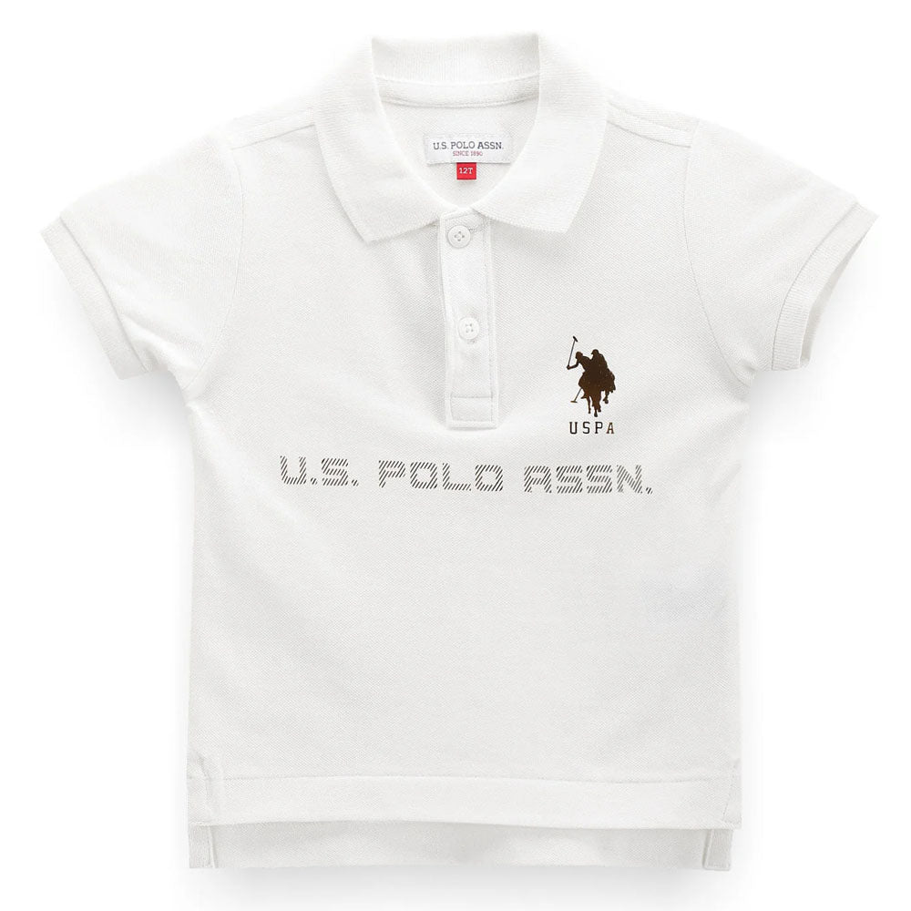 White U.S.Polo Printed Polo T-Shirt
