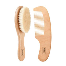 Load image into Gallery viewer, Natural Bristle Baby Wooden Brush &amp; Comb Set
