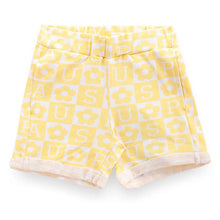 Load image into Gallery viewer, Yellow Brand Printed Cotton Shorts
