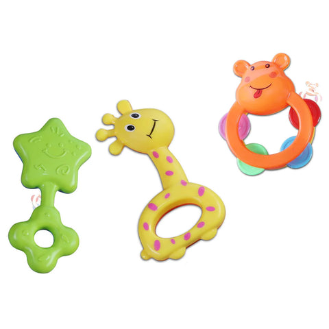 Plastic Baby Rattle Toy - 3Pcs