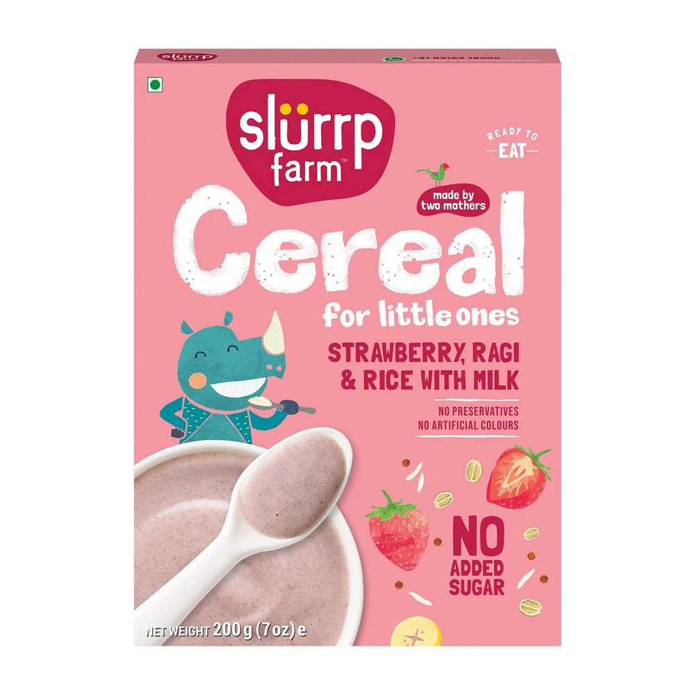 No Added Sugar, Strawberry, Ragi & Rice Cereal