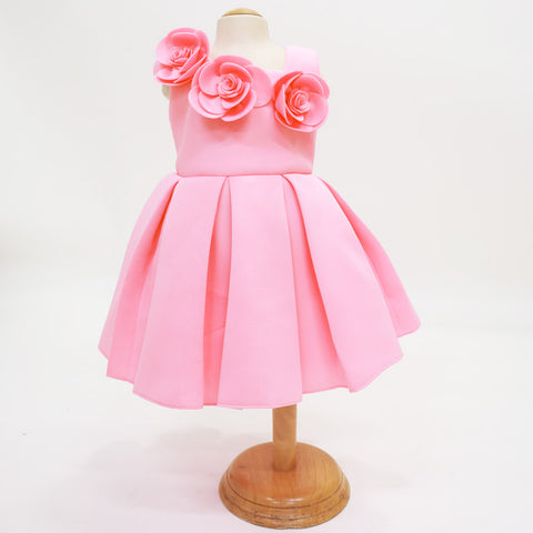 Pink Box Pleated Sleeveless Party Dress