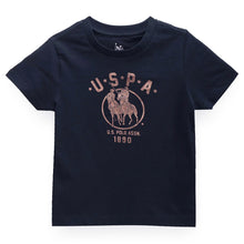 Load image into Gallery viewer, Navy Blue U.S.Polo Printed Cotton T-Shirt
