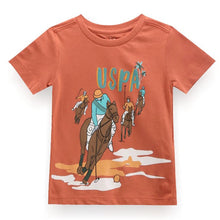 Load image into Gallery viewer, Rust Graphic Printed Cotton T-Shirt
