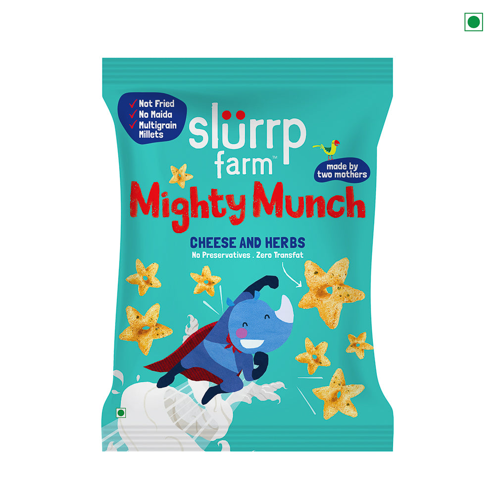 Slurrp Farm Cheese & Herbs Mighty Munchies - 20gm