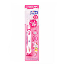 Load image into Gallery viewer, Pink Bunny Toothbrush With Bristle Cover
