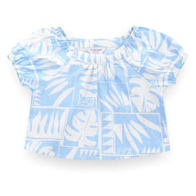 Load image into Gallery viewer, Blue Tropical Printed Top
