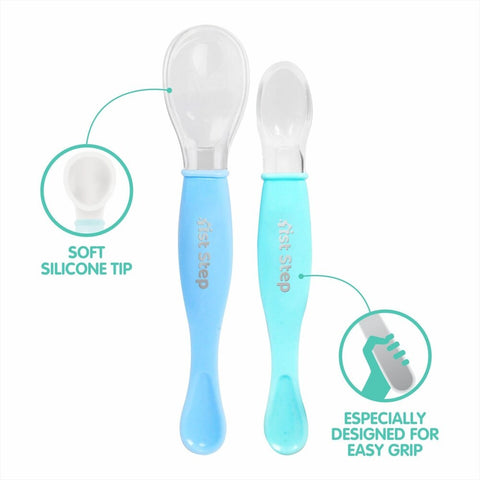 Blue Soft Tip Feeding Spoon Set