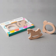 Load image into Gallery viewer, Natural Wood Teether With No Sharp Edges (4Months+)
