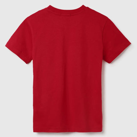 Red UCB Half Sleeves Cotton T-Shirt