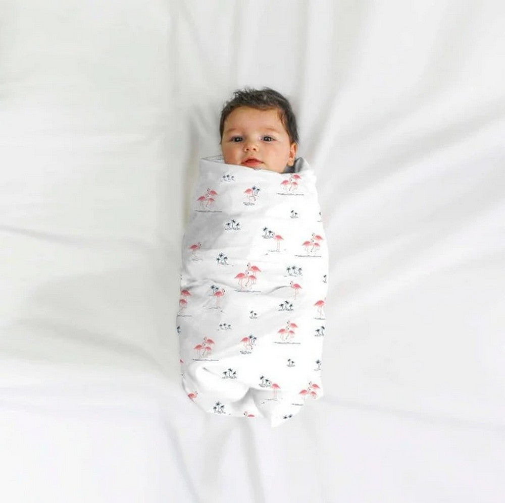 Duck, Flamingo & Bird Theme Bamboo Baby Swaddle Set- Pack Of 3