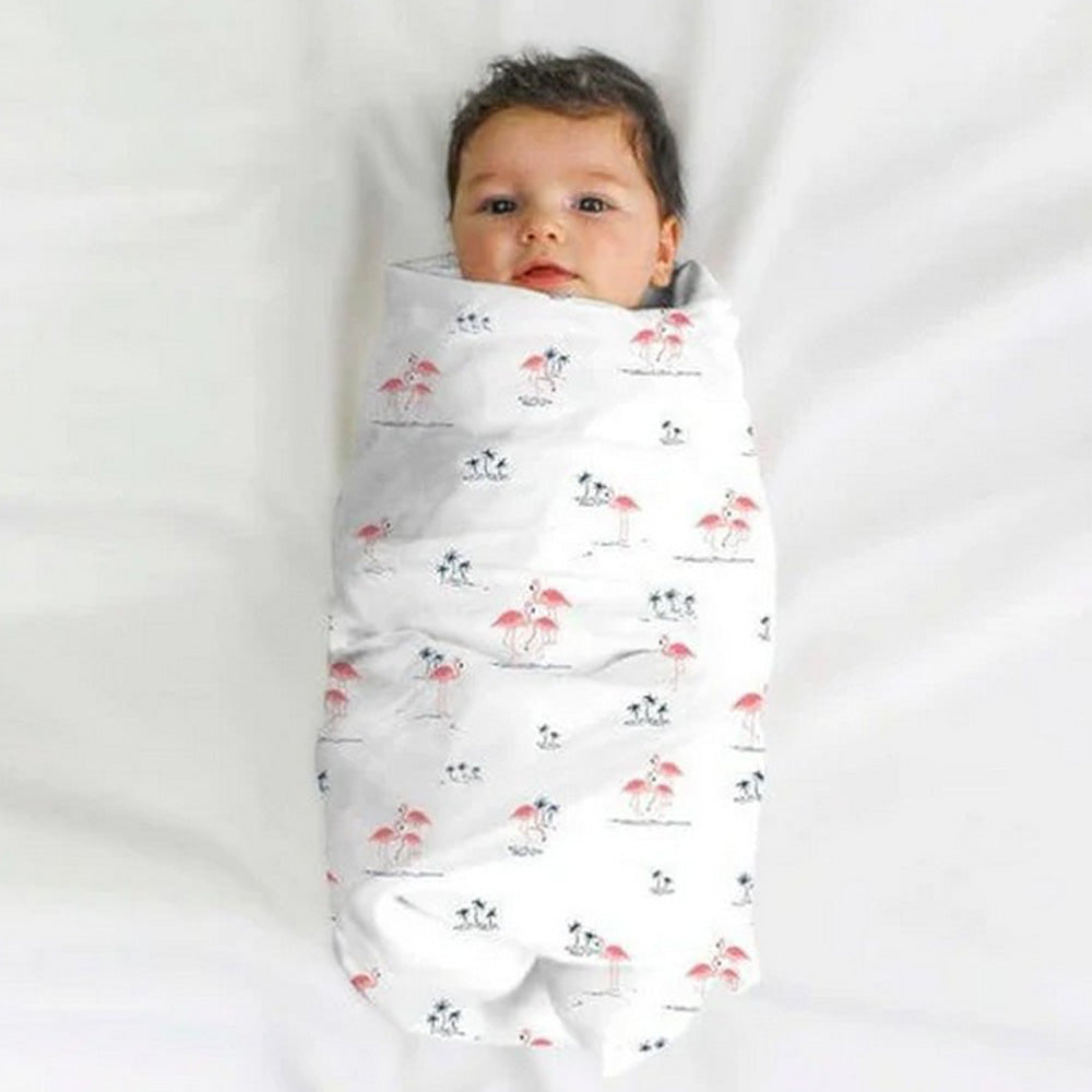 Bird, Duck & Flamingo Theme Bamboo Baby Swaddle Set- Pack Of 3