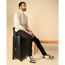 Load image into Gallery viewer, Miamily Midnight Black Ride-On Trolley Carry-On Luggage- 18 Inches
