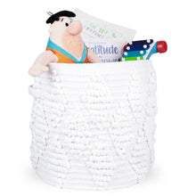 Load image into Gallery viewer, Woven Treasure Round Beige Toy Storage Basket
