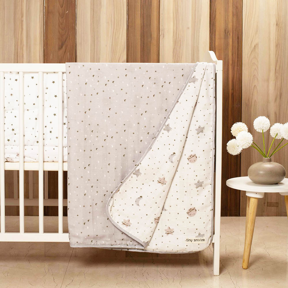 Starry Nights Organic Muslin Blanket