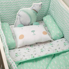 Load image into Gallery viewer, Green Arctic Organic Cotton Cot Bedding Set
