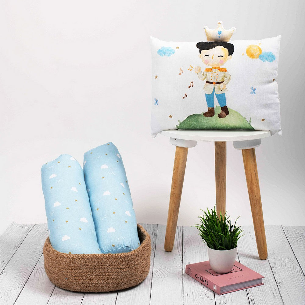 Blue The Little Prince Mini Cot Bedding Set