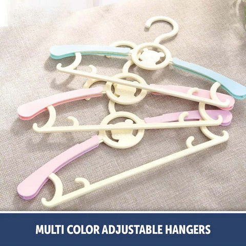 Telescopic Adjustable Anti Slip Plastic Hanger- Pack Of 6